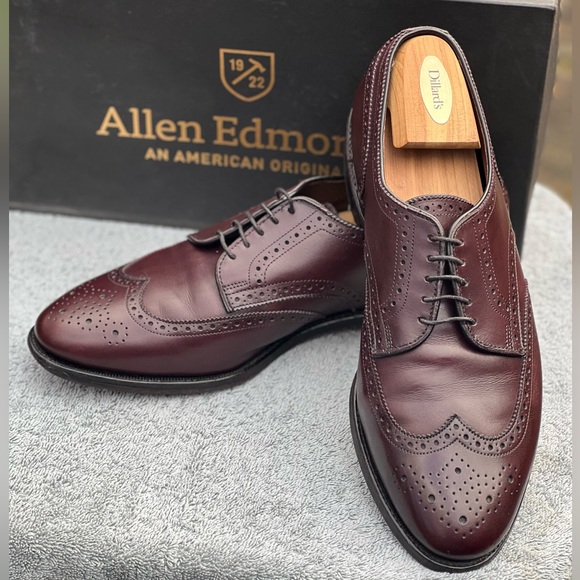Allen Edmonds Other - Allen Edmonds Concord Mens Burgundy Wingtip Derby Shoes Sz 10.5D Made  USA 🇺🇸